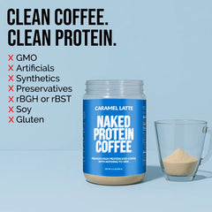Caramel Latte Protein Iced Coffee | Naked Protein Coffee - 17 Servings