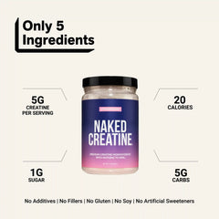 Strawberry Creatine Monohydrate Powder | Naked Creatine - 2.2LB