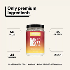 Strawberry Lemonade Branched Chain Amino Acids | Naked BCAAs - 34 Servings