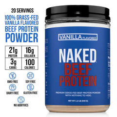 Vanilla Beef Protein Powder | Naked Vanilla Beef Protein - 1.2LB