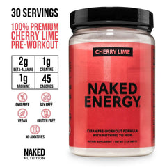 Cherry Lime Pre Workout Supplement | Naked Energy - 30 Servings