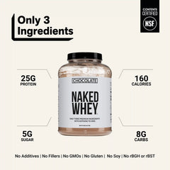 Chocolate Whey Protein Powder | Naked Chocolate Whey - 5LB