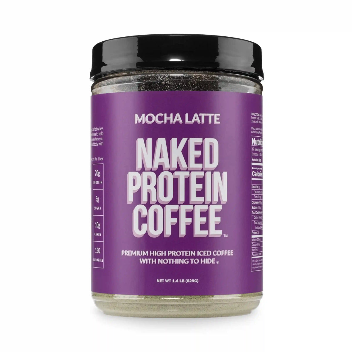 Mocha Latte Protein Iced Coffee | Naked Protein Coffee - 17 Servings