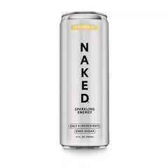 Lemonade Naked Sparkling Energy | Clean Energy Drink - 12 Cans