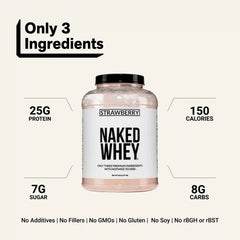 Strawberry Whey Protein Powder | Naked Strawberry Whey - 5LB